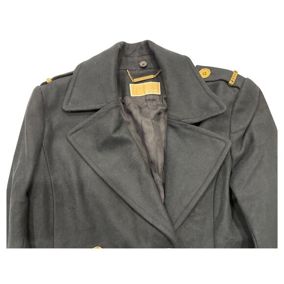 R24 MICHAEL KORS Women's Wool Peacoat Navy Small - Picture 4 of 14